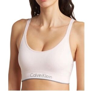 Calvin Klein Pink Ribbed Bralette size Large